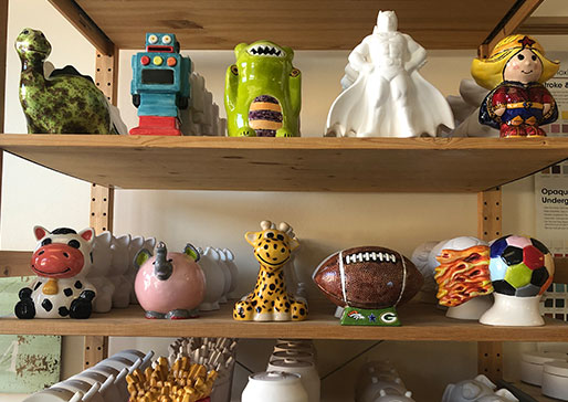 pottery planter with plant